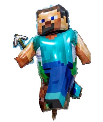 Minecraft Steve Foil Balloon Helium Filled, 33&quot;