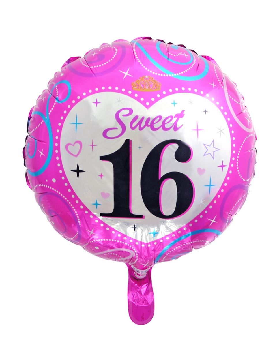 Sweet 16 Foil Balloon Helium Filled, 18&quot;