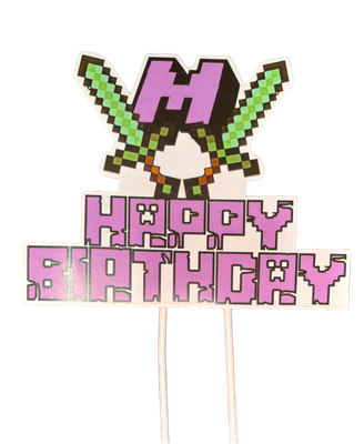 Minecraft Cake Topper