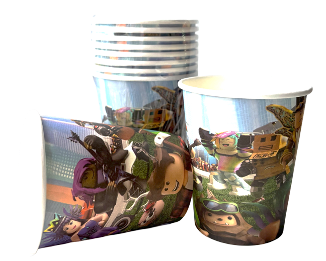 Roblox Paper Cups 9 oz, 10 pcs