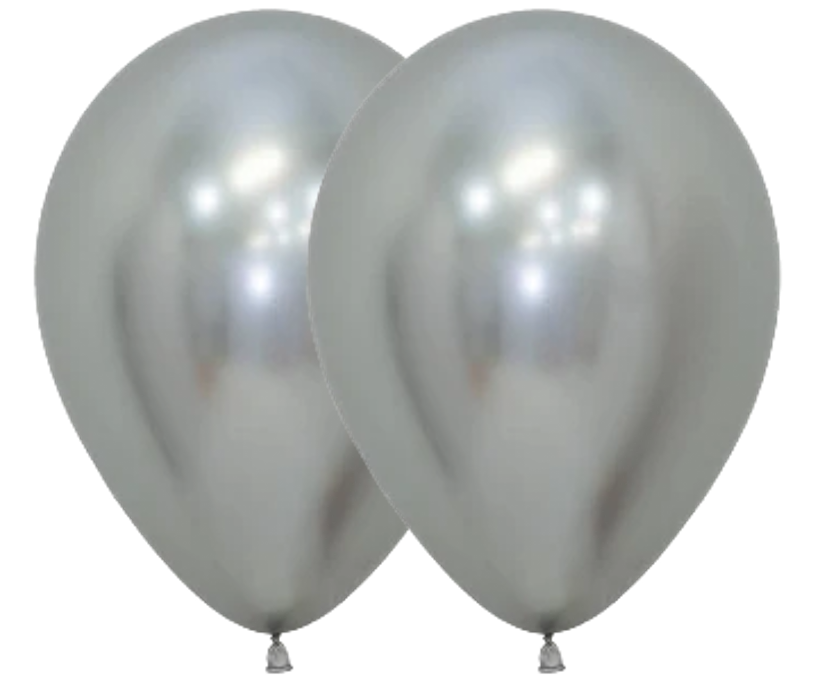 Silver Standard Latex Balloon 12 inches Bag