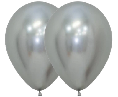 Silver Standard Latex Balloon 12 inches Bag