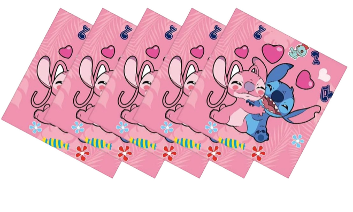 Pink Stitch Napkins 6 in, 20 pcs