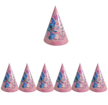 Pink Stitch Hats 6 pcs