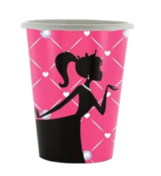 Barbie Paper Cups 9oz, 10 pcs