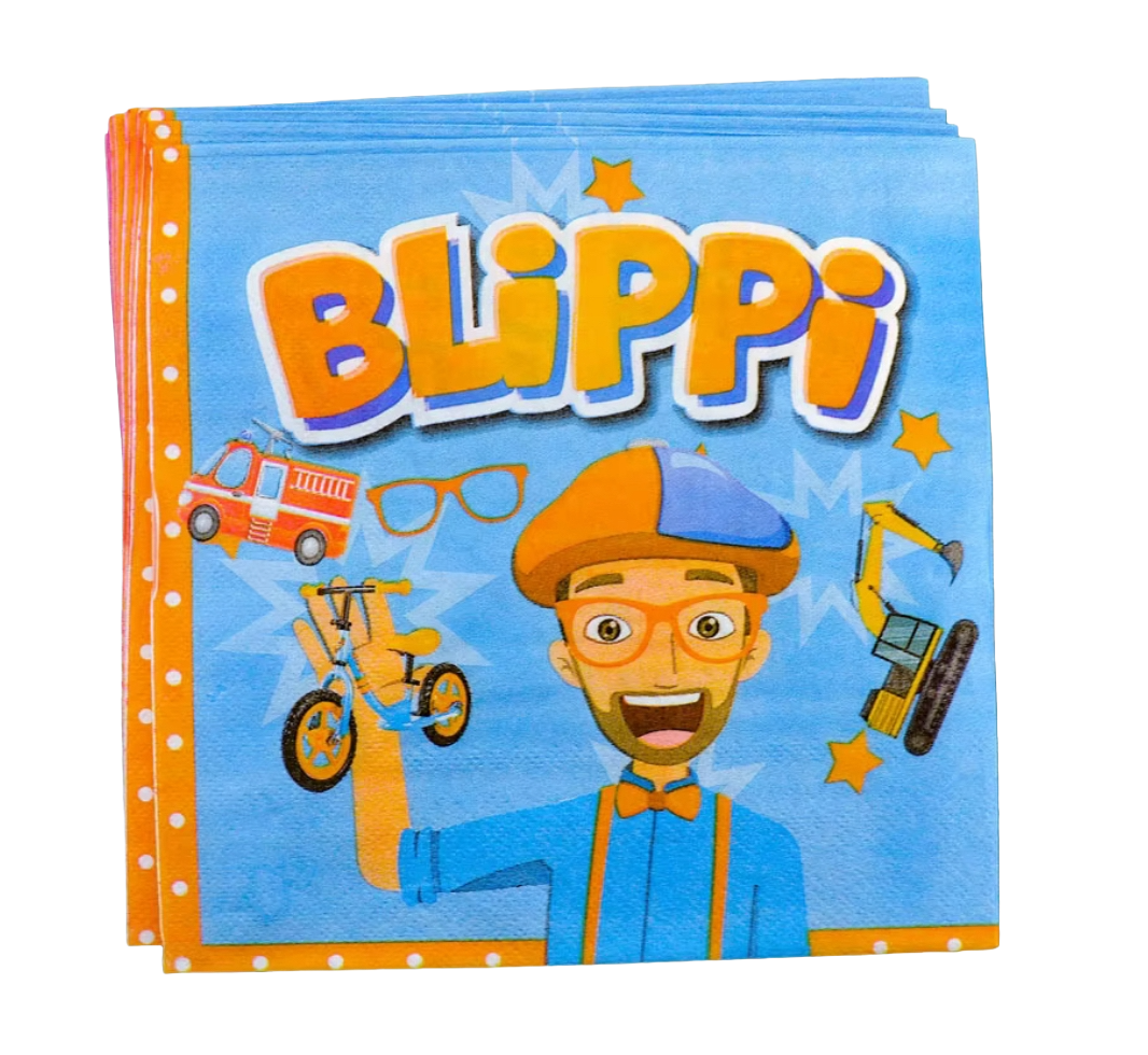 Blippi Napkins 6in, 20 pcs
