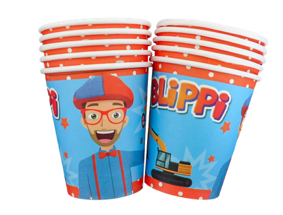 Blippi  Paper Cups 9 oz, 10 pcs
