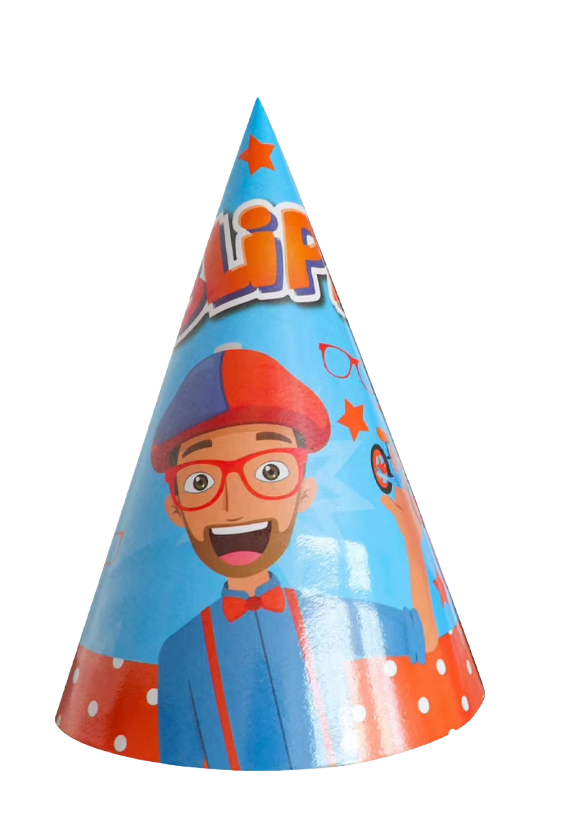 Blippi  Birthday Hat 6 cts