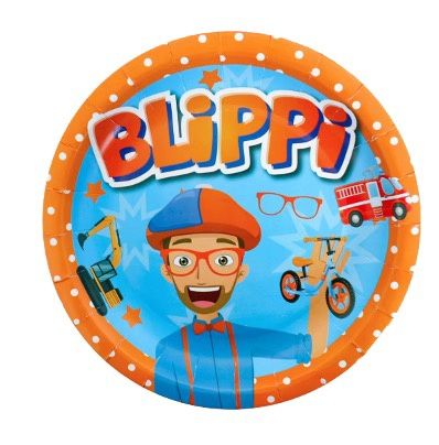 Blippi Paper Plates 7 in, 10 pcs