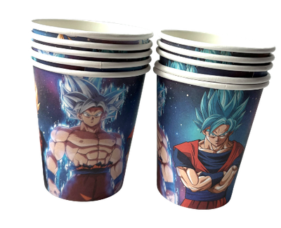 Goku Paper Cups 9 oz, 10 pcs