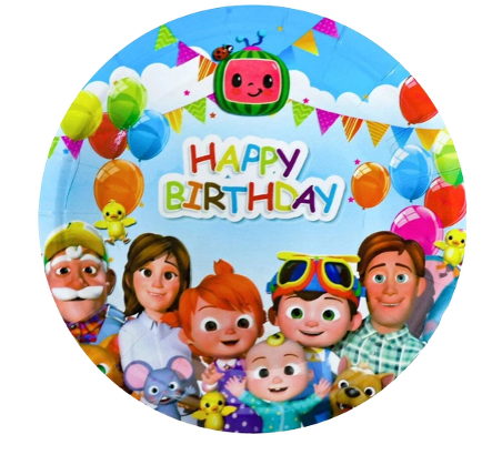 Cocomelon Paper Plates 7 in, 10pcs