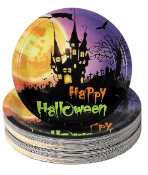 Happy Halloween Paper Plates 7 in, 10 pc