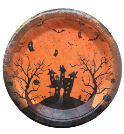 Halloween Paper Plates 9 in, 16 pc