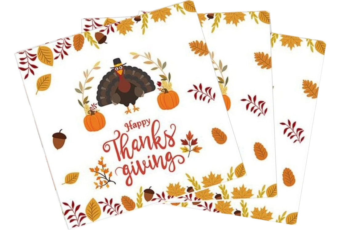Happy Thanksgiving Napkins 6in, 20 pcs