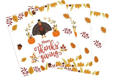 Happy Thanksgiving Napkins 6in, 20 pcs
