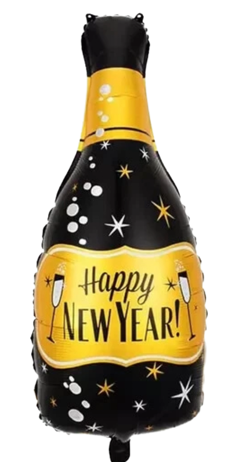 Happy New year Bottle Foil Balloon 33&quot;