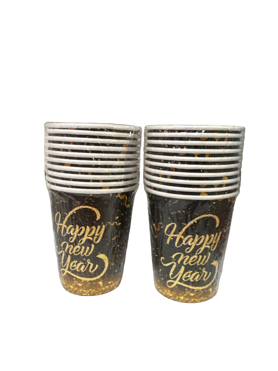 Happy New Year Paper Cups 9 oz, 10 pcs
