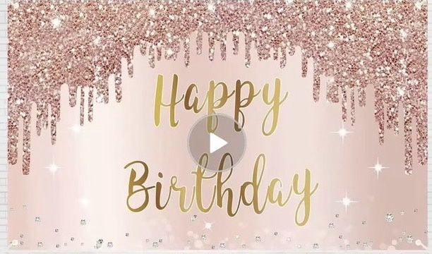 Pink-Happy Birthday Backdrop