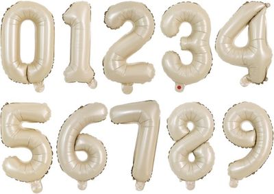 Caramel Foil Number Balloon 32 in Helium Filled