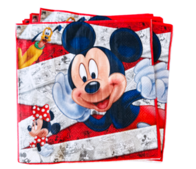 Mickey Mouse Napkins 6in, 20 pcs