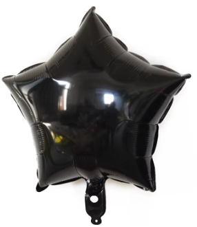 Black Star Foil Balloon Helium Filled