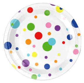 Happy Birthday Paper Plates 7 in, 10 pcs