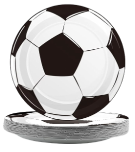 Soccer Paper Plates 7in, 10 pcs