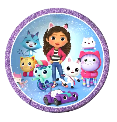 Gabby Dollhouse Paper Plates 9In, 10 pcs