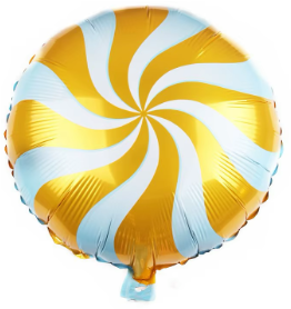 Yellow Lollipop Foil Balloon Helium Filled, 18"
