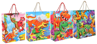 3D Dino Gift Bags any celebration, Baby Shower, Birthday, Glitter details