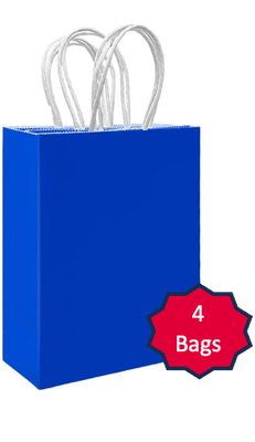 Navy Blue Paper Gift Bags - 4 bags/ Pack