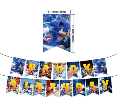 Sonic Happy Birthday Banner