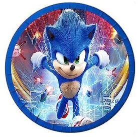 Sonic Paper Plates 9in, 10pcs