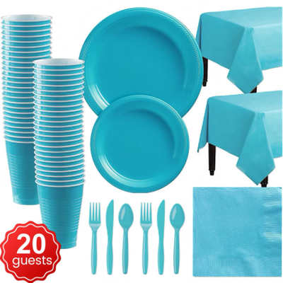 20 People Party Dinnerware Table