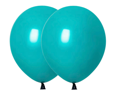 Crystal Teal Latex Balloon 12 in - Bag