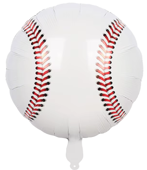 Baseball Foil Balloon Helium Filled, 18"