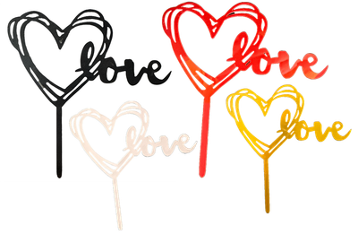 Love Acrylic Cake Topper