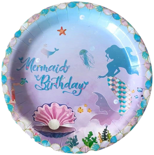 Mermaid and a Shell Paper Plates 7in 16 pcs