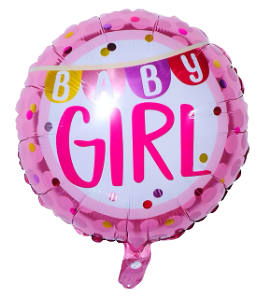 Baby Girl Foil Balloon Helium Filled, 18"