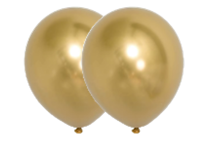 Chrome Gold Latex Balloon 18 in - Bag