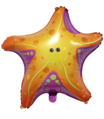 Starfish Foil Balloon Helium Filled, 26"
