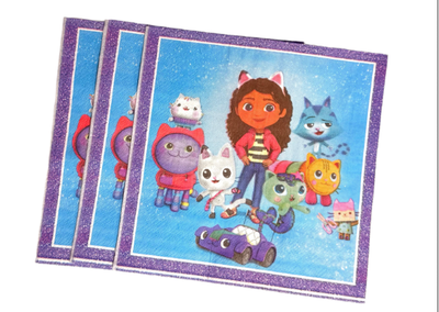 Gabby Dollhouse Napkins 6in, 20 pcs