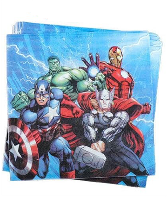 Avengers Napkins 6in, 20 pcs