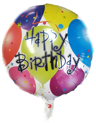 Happy Birthday Foil Balloon Helium Filled 18"
