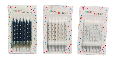 Polka-dot Candles Cake Decoration