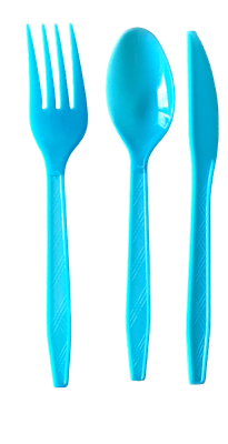 Blue Plastic Utensils 10 cts