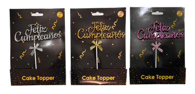3D Cake Topper "Feliz Cumpleaños"