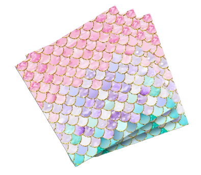 Mermaid Napkins 6in, 20 pcs