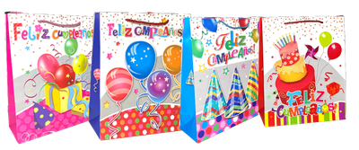 3D Gift Bags Happy Birthday, "Feliz Cumpleaños"
