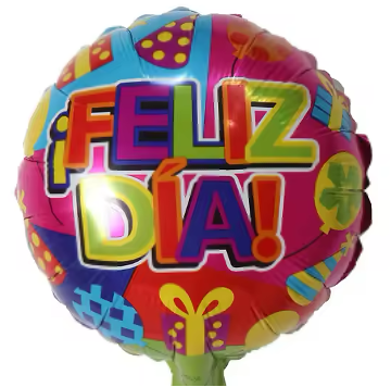 Feliz Dia Foil Balloon Helium Filled 18"